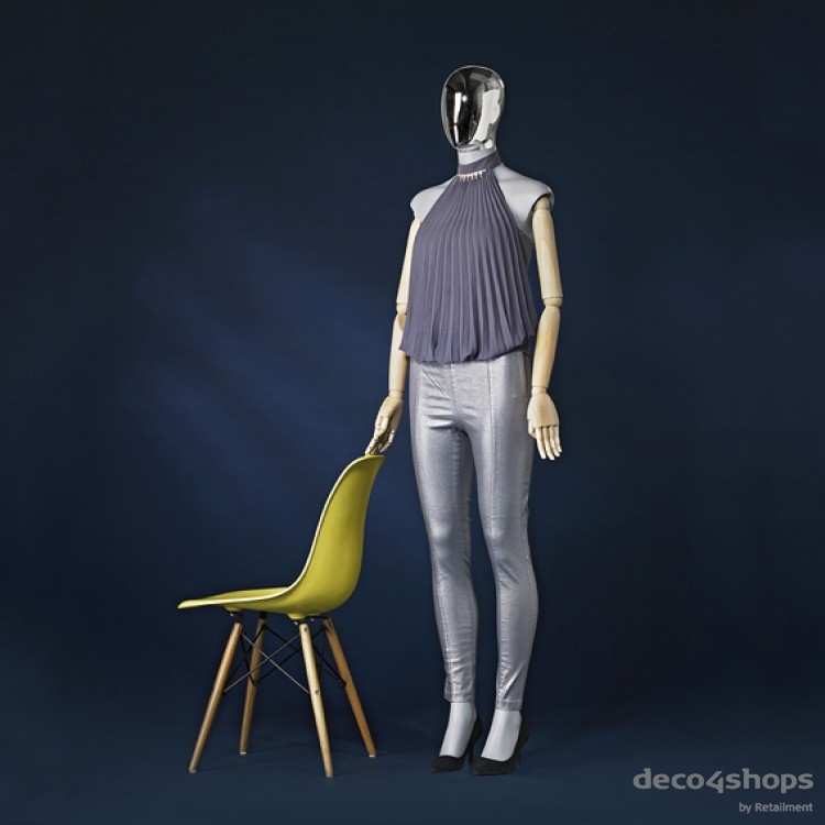 Female mannequin with wooden arms Darrol