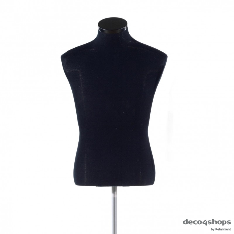 MALE BUST – STYROFOAM – BLACK – DARROL 