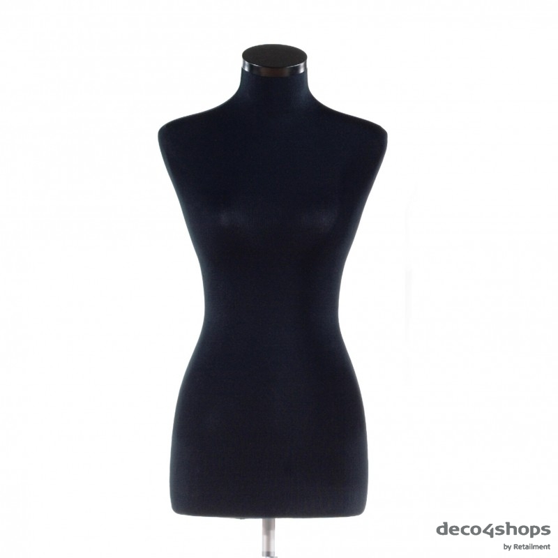 FEMALE BUST – STYROFOAM – SLIM-FIT – LONG - BLACK – DARROL