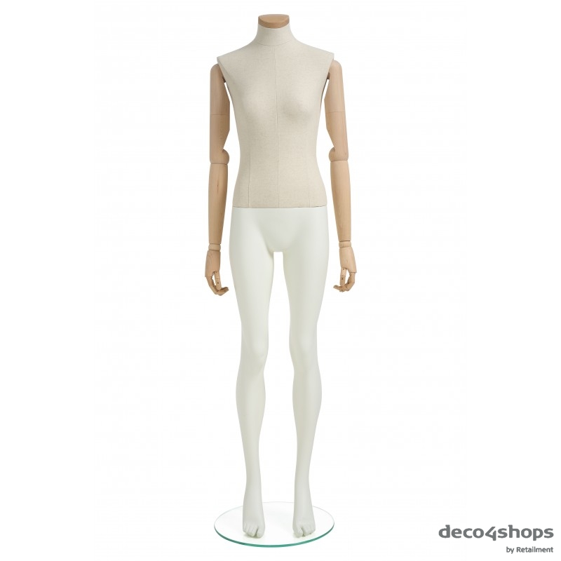 PLENTY DAME MANNEQUIN MED TRÆARME OG HALSPLADE I TRÆ - HINDSGAUL PLENTY DAME MANNEQUIN MED TRÆARME OG HALSPLADE I TRÆ - HINDSGAUL