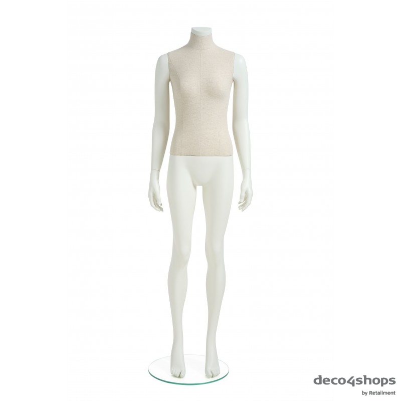 PLENTY DAME MANNEQUIN MED HVID HALSPLADE - HINDSGAUL